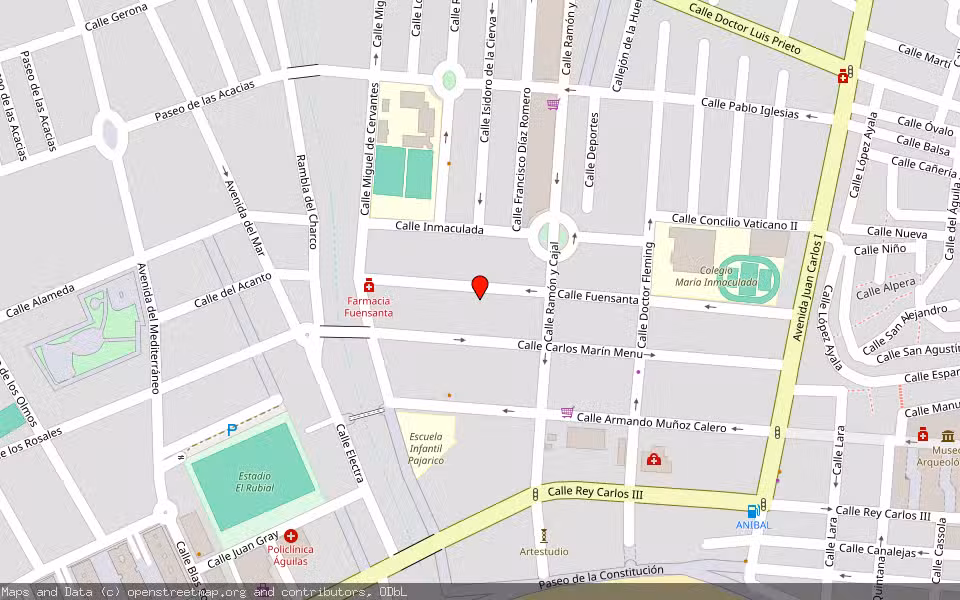 Mapa de Subasta Inmueble (Garaje) en Aguilas, Murcia