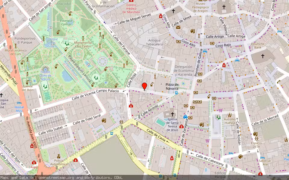 Mapa de Subasta Inmueble (Garaje) en Huesca