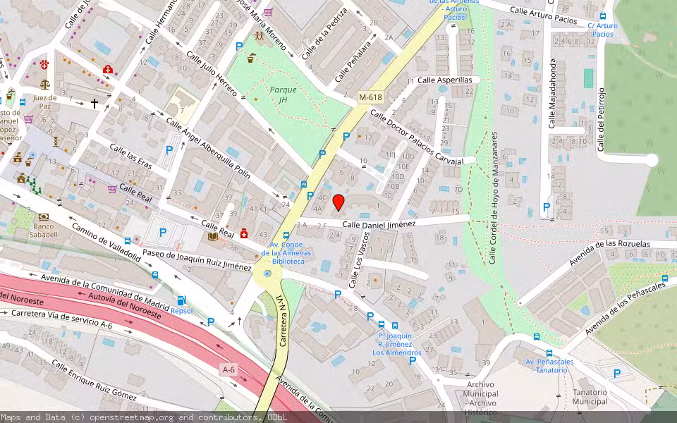 Mapa de Subasta Inmueble (Garaje) en Torrelodones, Madrid