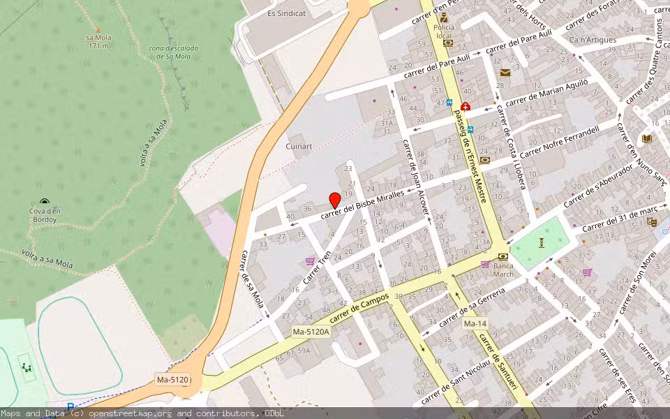 Mapa de Subasta Inmueble (Local comercial) en Felanitx, Illes Balears