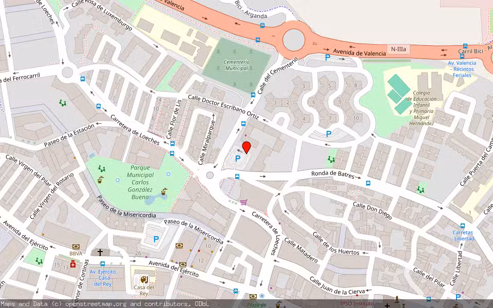 Mapa de Subasta Inmueble (Garaje) en Arganda, Madrid