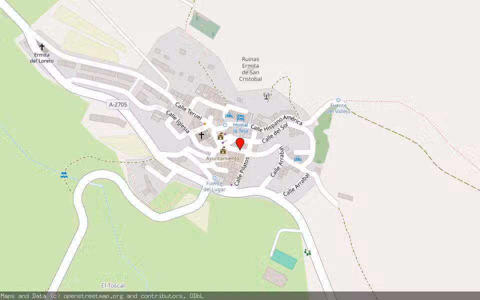 Mapa de Subasta Inmueble (Vivienda) en Valdelinares, Teruel