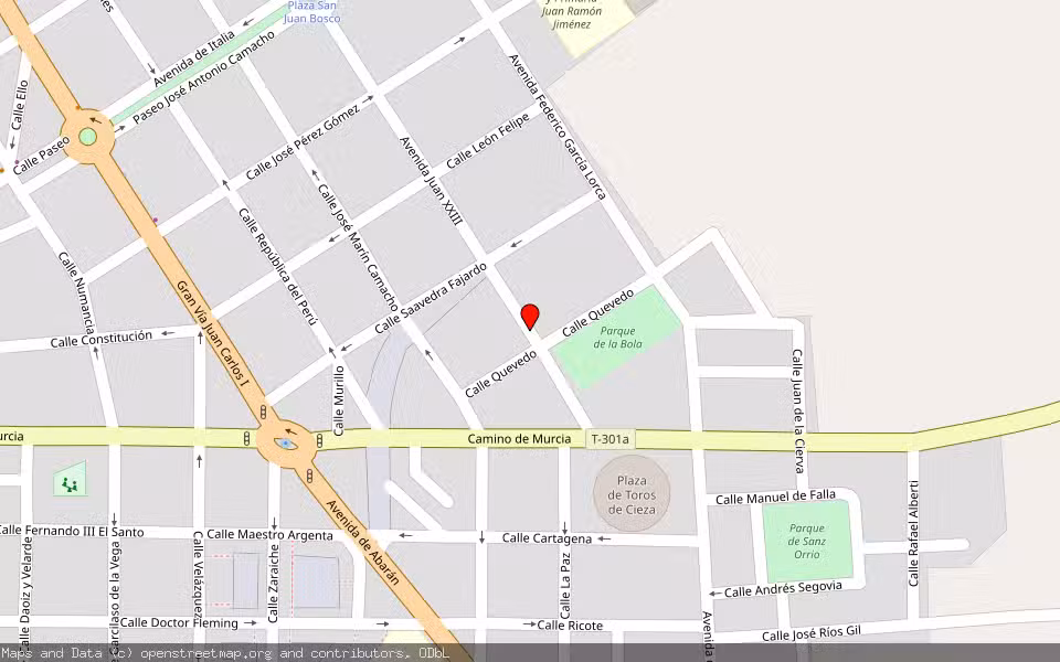 Mapa de Subasta Inmueble (Vivienda) en Cieza, Murcia