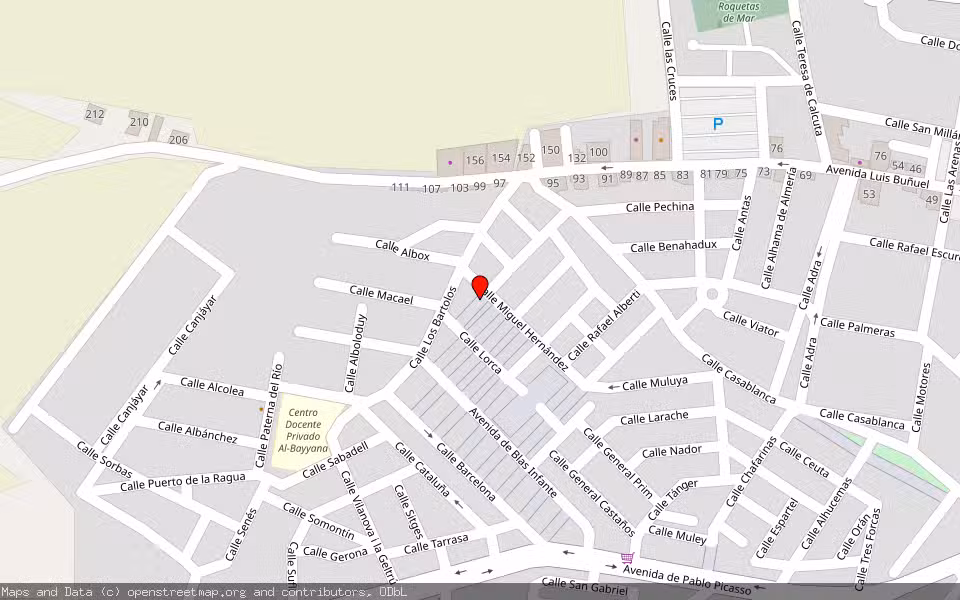 Mapa de Subasta Inmueble (Vivienda) en Roquetas De Mar, Almería