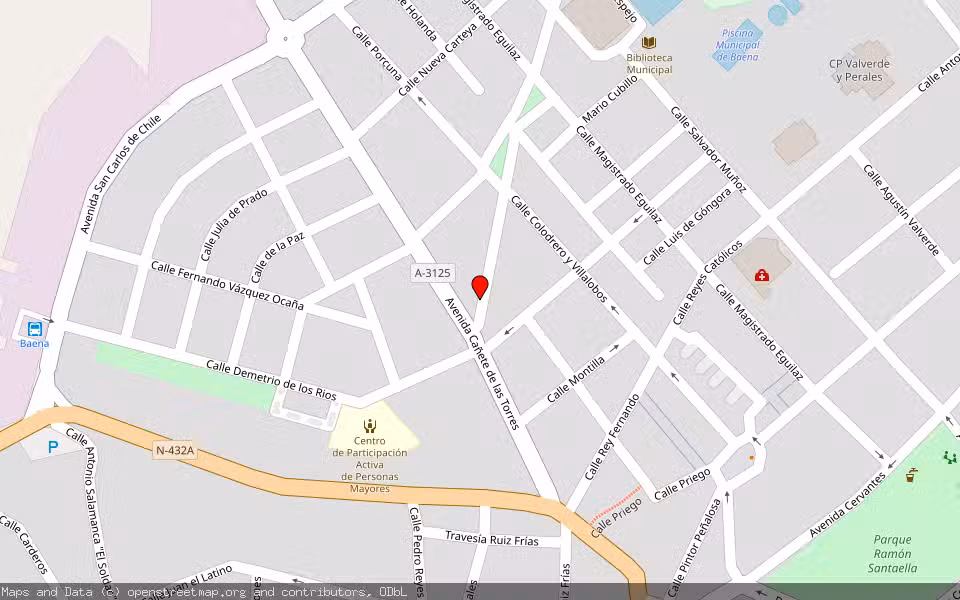 Mapa de Subasta Inmueble (Vivienda) en Baena, Córdoba