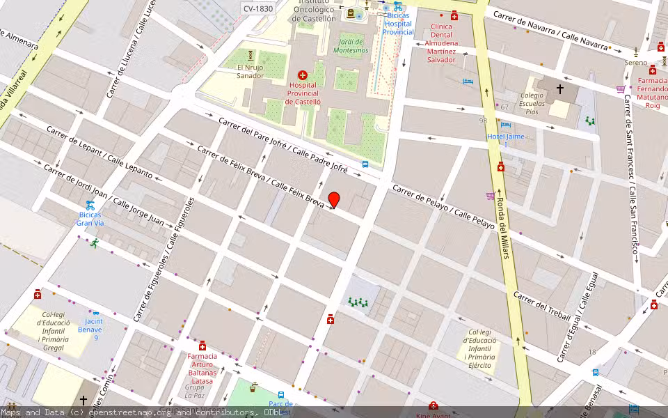 Mapa de Subasta Inmueble (Local comercial) en Castellon, Castellón/Castelló