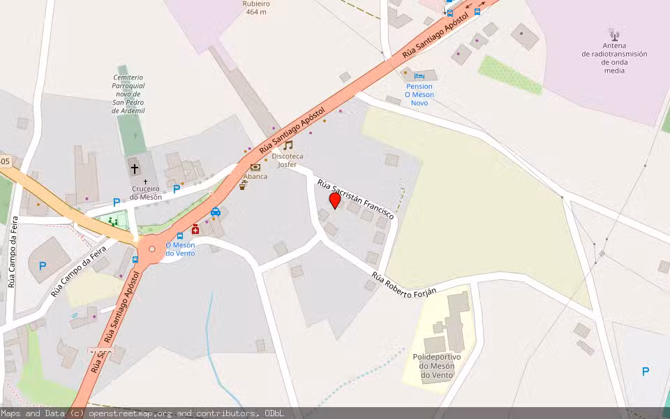 Mapa de Subasta Inmueble (Finca rústica) en Ordes, A Coruña