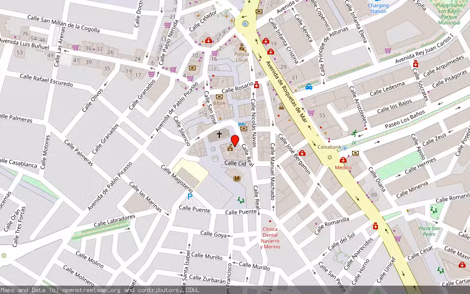 Mapa de Subasta Inmueble (Garaje) en Roquetas De Mar, Almería