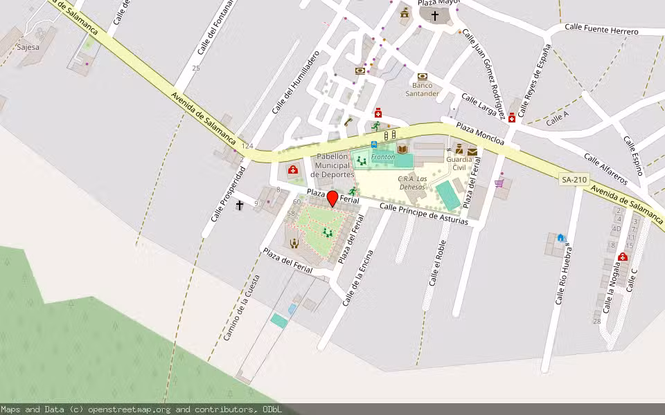Mapa de Subasta Inmueble (Local comercial) en Tamames, Salamanca
