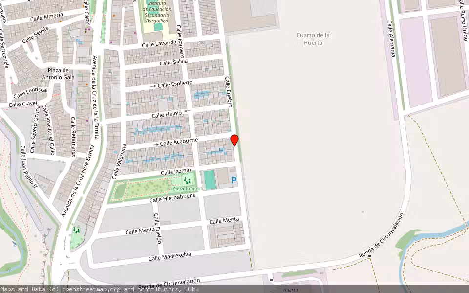 Mapa de Subasta Inmueble (Solar) en Burguillos, Sevilla