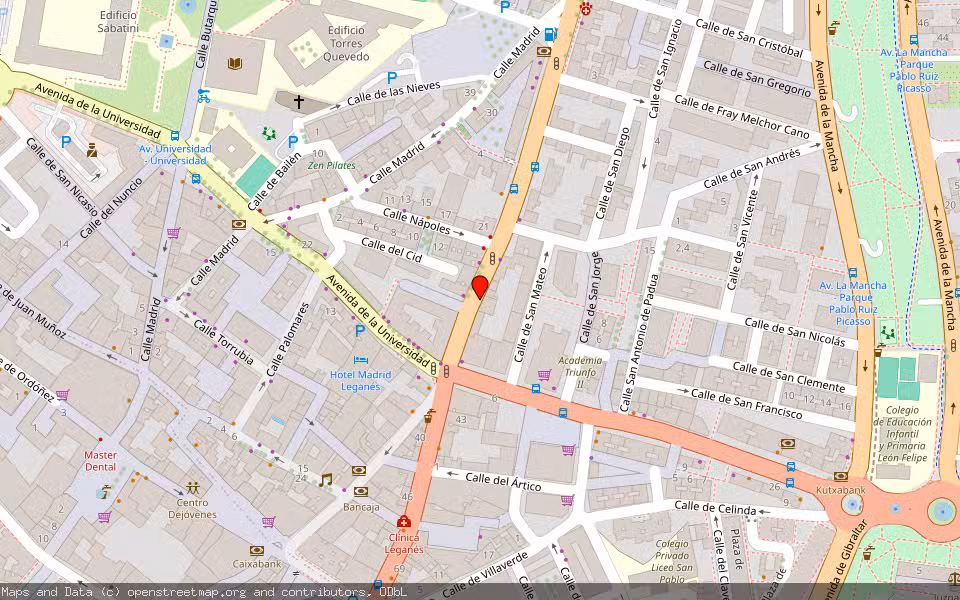 Mapa de Subasta Inmueble (Vivienda) en Leganés, Madrid