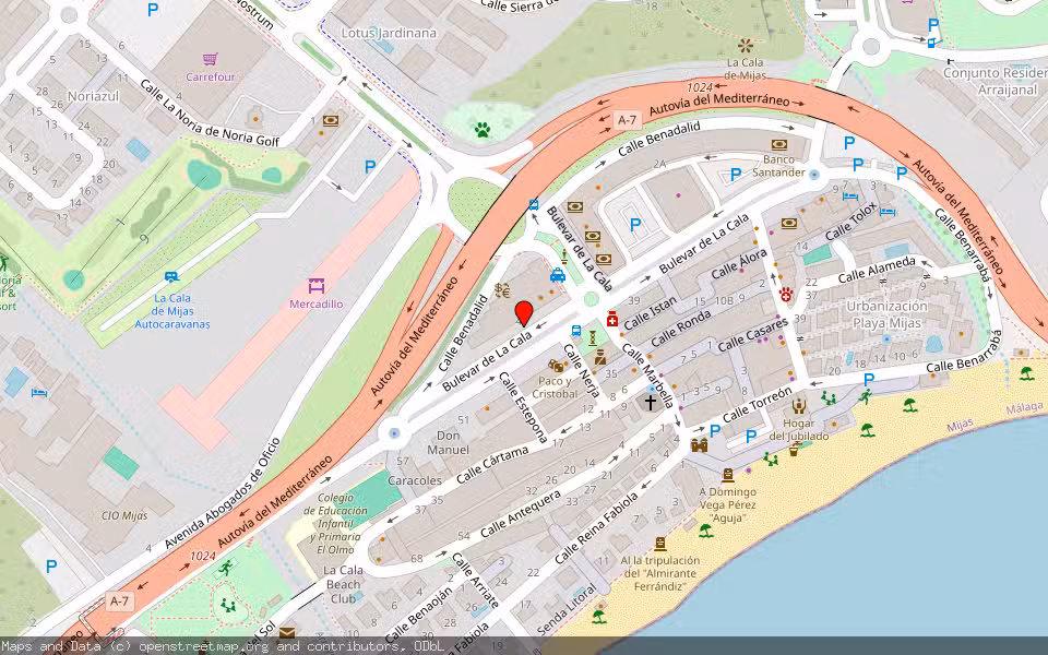 Mapa de Subasta Inmueble (Vivienda) en Cala De Mijas, Málaga