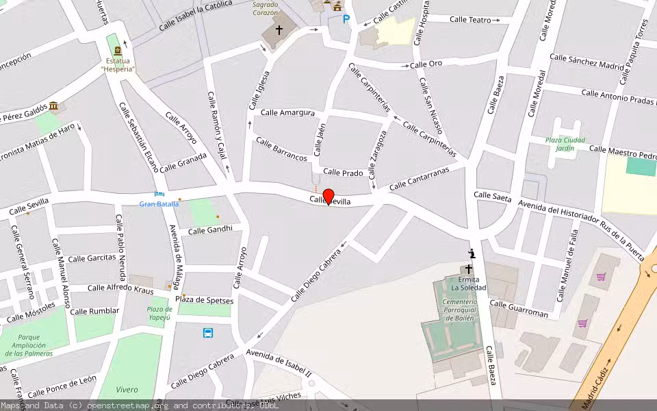 Mapa de Subasta Inmueble (Local comercial) en La Carolina, Jaén