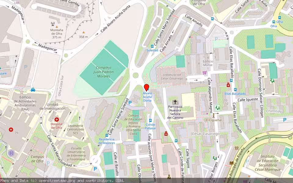 Mapa de Subasta Inmueble (Vivienda) en Santa Cruz De Tenerife