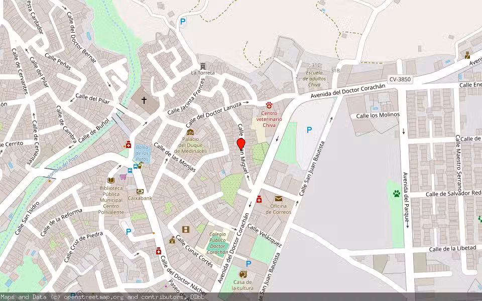 Mapa de Subasta Inmueble (Vivienda) en Chiva, Valencia/València