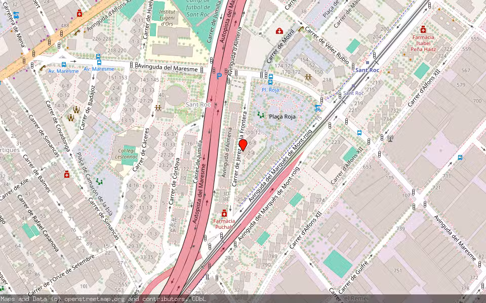 Mapa de Subasta Inmueble (Vivienda) en Badalona, Barcelona