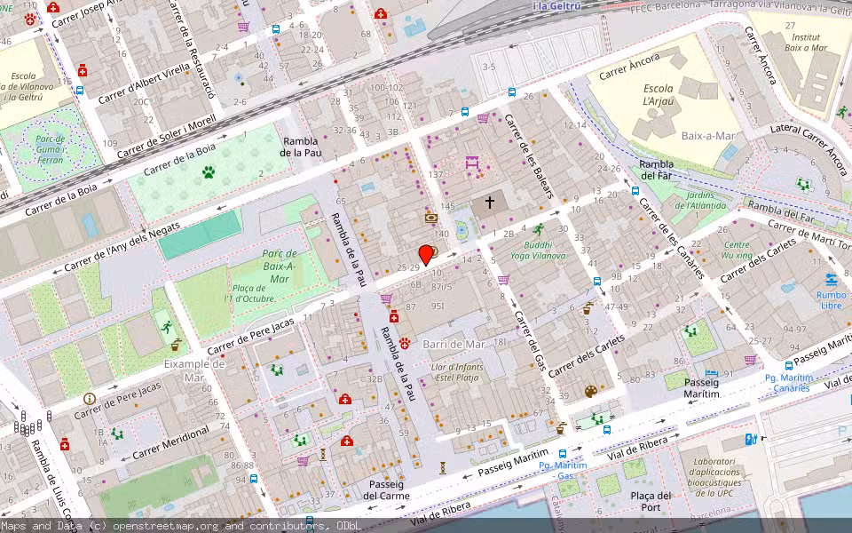 Mapa de Subasta Inmueble (Vivienda) en Vilanova I La Geltrú, Barcelona