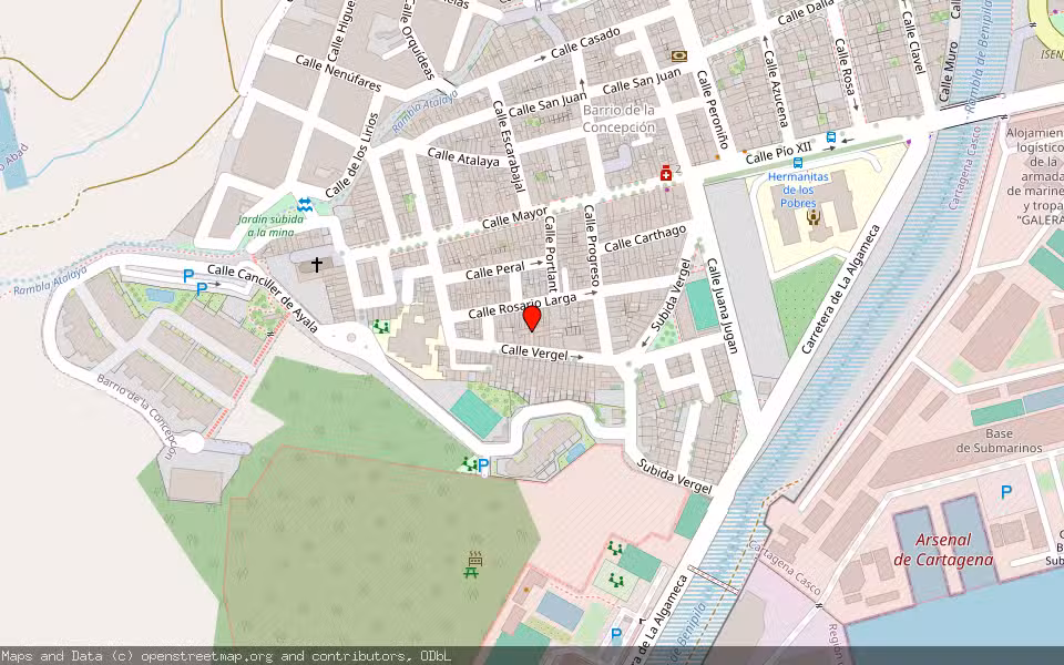 Mapa de Subasta Inmueble (Vivienda) en Cartagena, Murcia