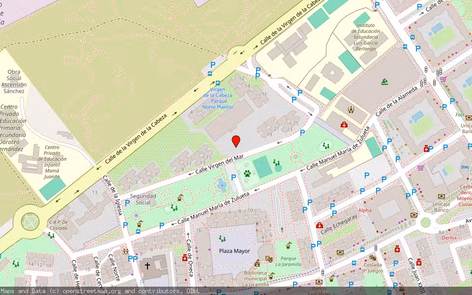 Mapa de Subasta Inmueble (Garaje) en Coslada, Madrid