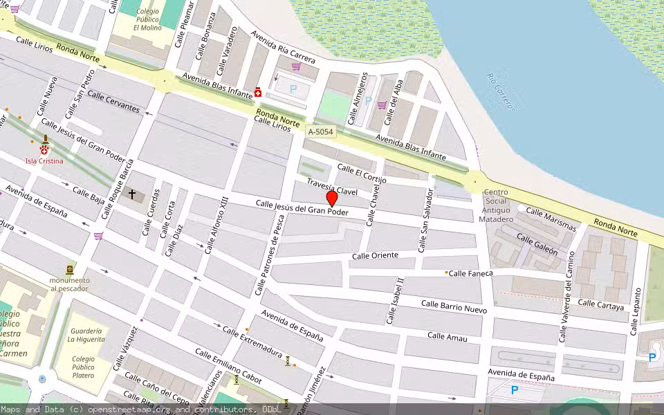 Mapa de Subasta Inmueble (Garaje) en Isla Cristina, Huelva