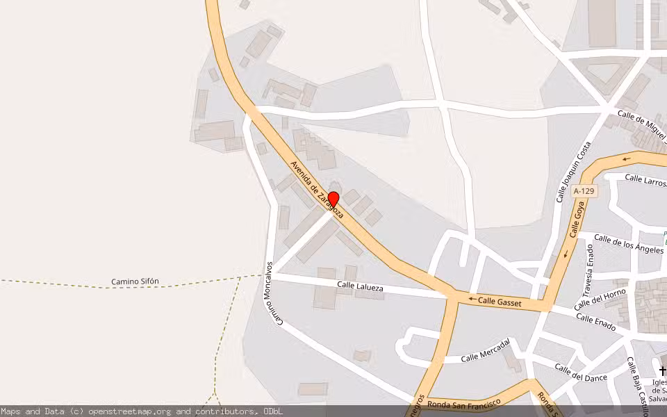 Mapa de Subasta Inmueble (Vivienda) en Sariñena, Huesca