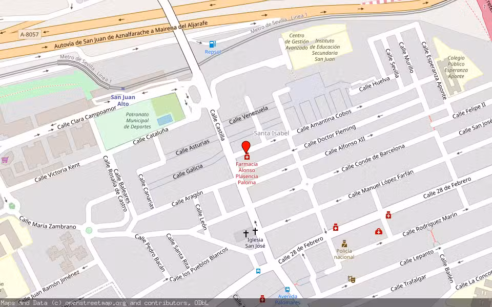 Mapa de Subasta Inmueble (Vivienda) en San Juan De Aznalfarache, Sevilla