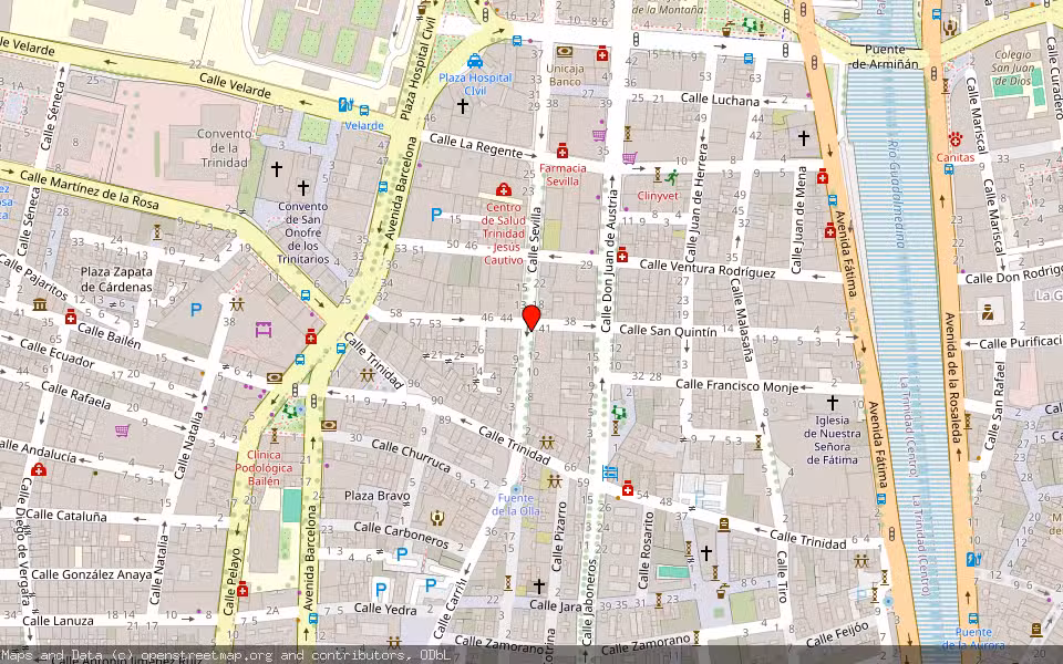 Mapa de Subasta Inmueble (Local comercial) en Malaga, Málaga