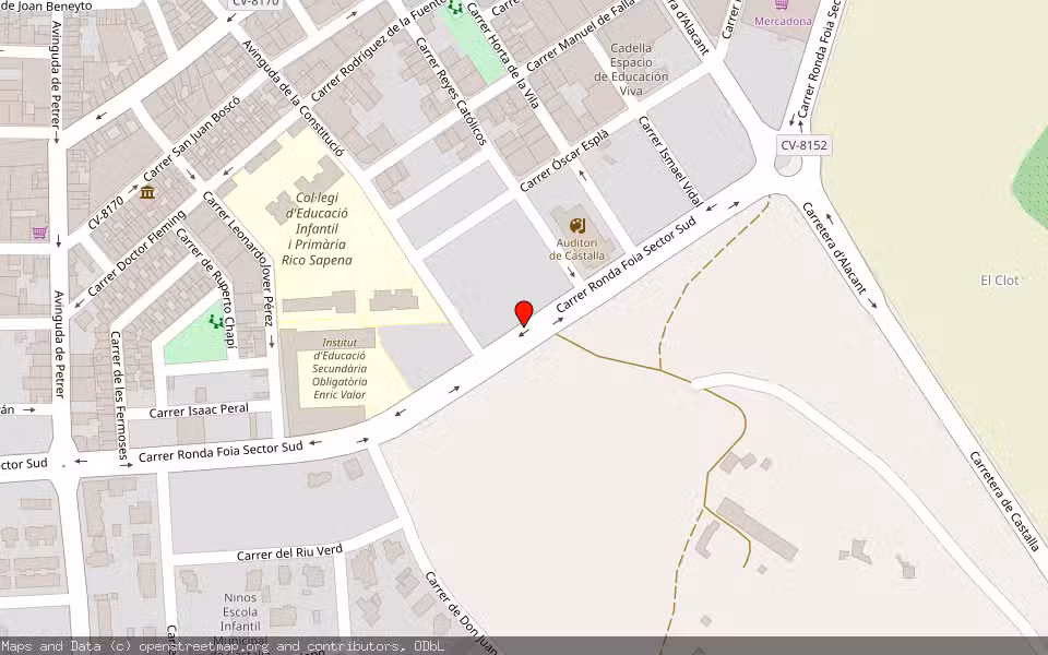 Mapa de Subasta Inmueble (Solar) en Castalla, Alicante/Alacant