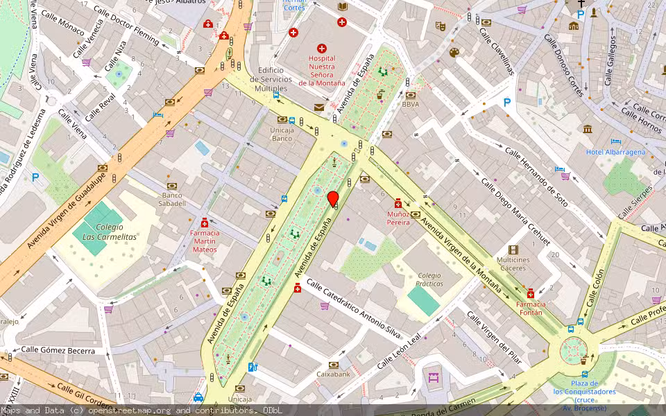 Mapa de Subasta Inmueble (Trastero) en Caceres, Cáceres