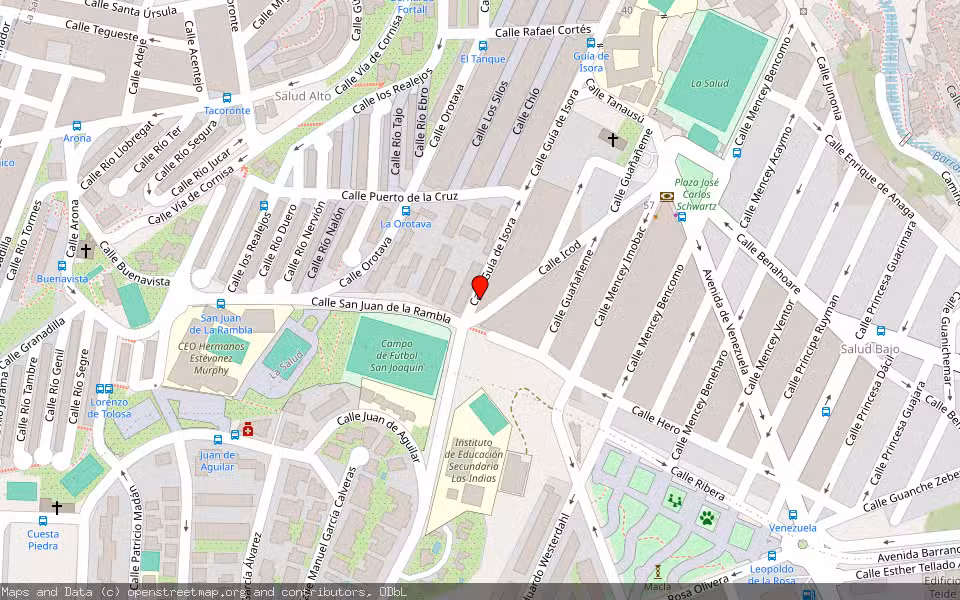 Mapa de Subasta Inmueble (Vivienda) en Santa Cruz De Tenerife