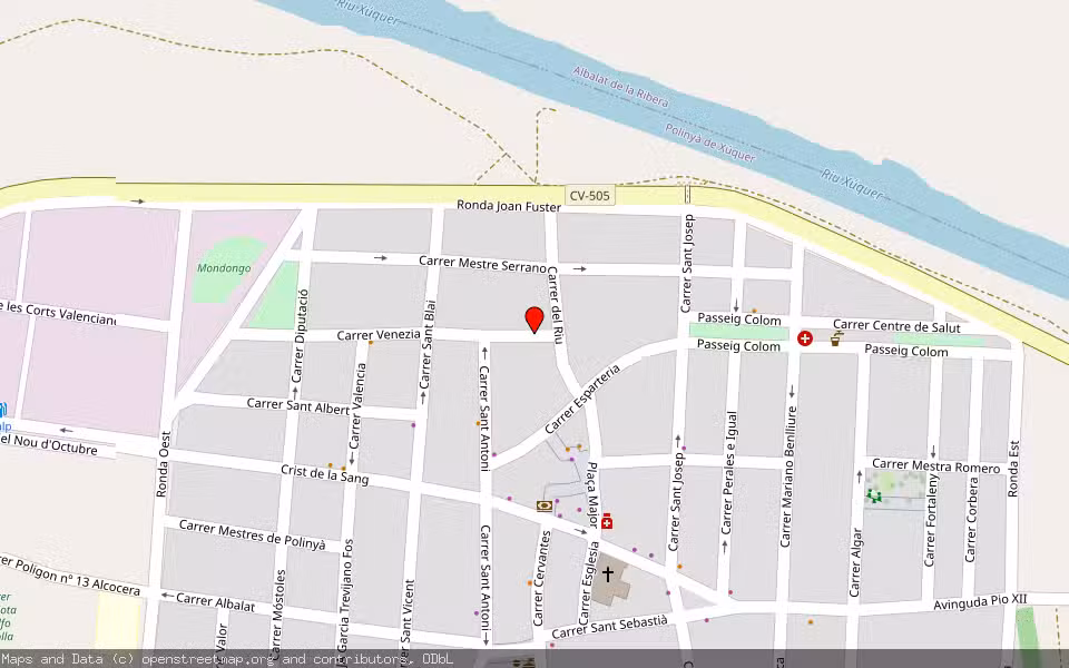 Mapa de Subasta Inmueble (Garaje) en Polinya De Xuquer, Valencia/València