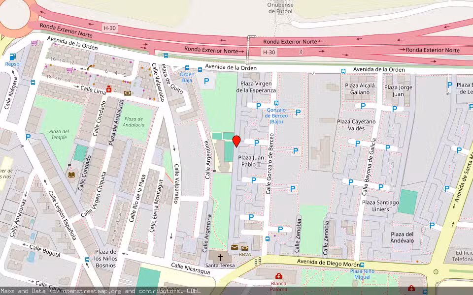Mapa de Subasta Inmueble (Vivienda) en Huelva