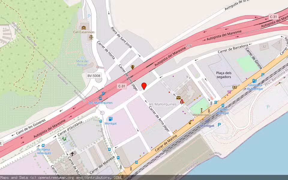 Mapa de Subasta Inmueble (Vivienda) en Mongat, Barcelona