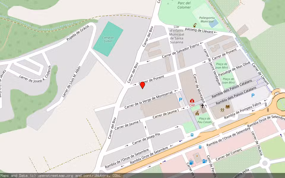 Mapa de Subasta Inmueble (Vivienda) en Santa Susanna, Barcelona