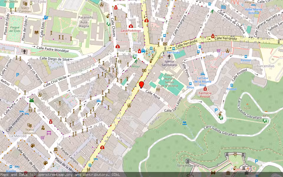 Mapa de Subasta Inmueble (Vivienda) en Malaga, Málaga
