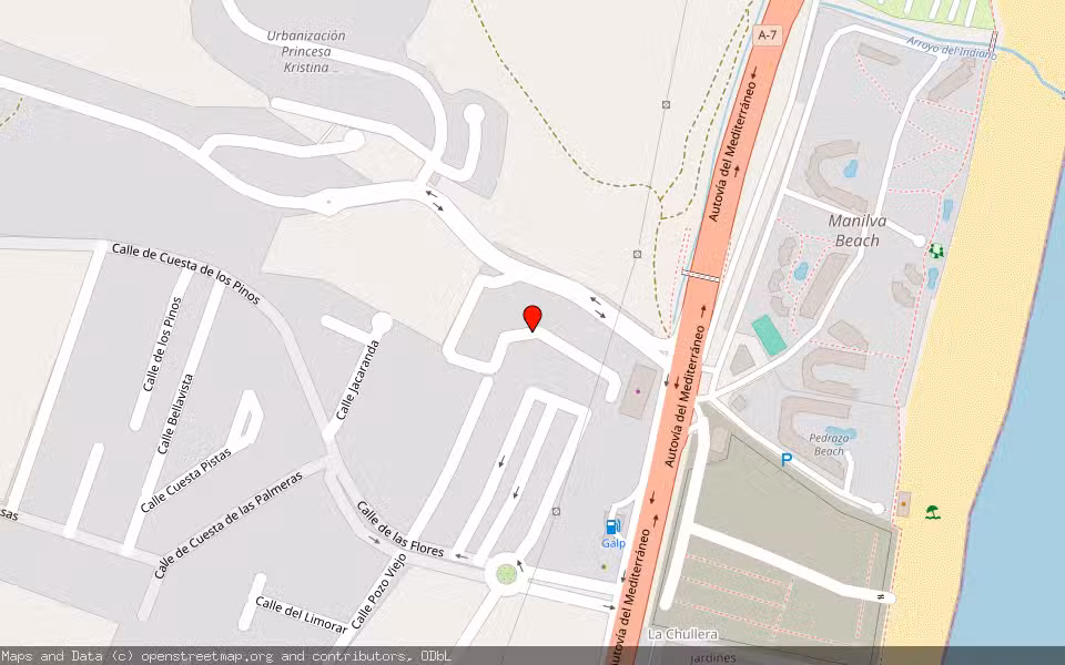 Mapa de Subasta Inmueble (Garaje) en Manilva, Málaga