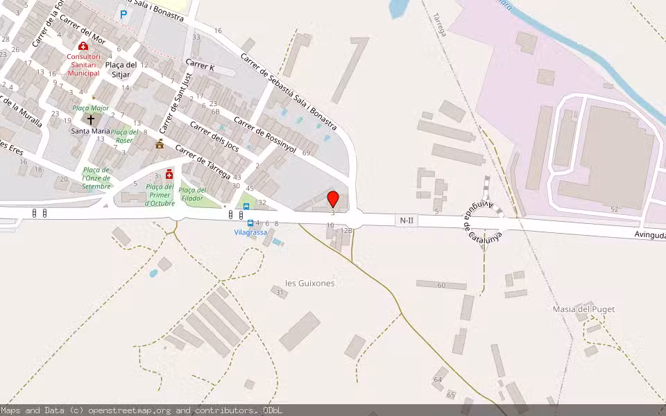 Mapa de Subasta Inmueble (Vivienda) en Vilagrassa, Lleida