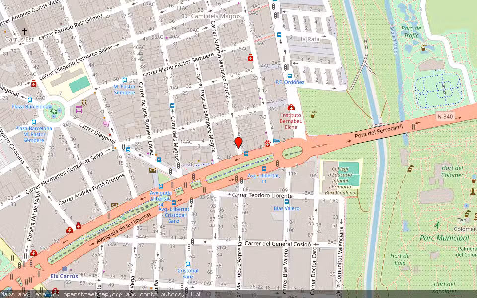 Mapa de Subasta Inmueble (Local comercial) en Elche, Alicante/Alacant