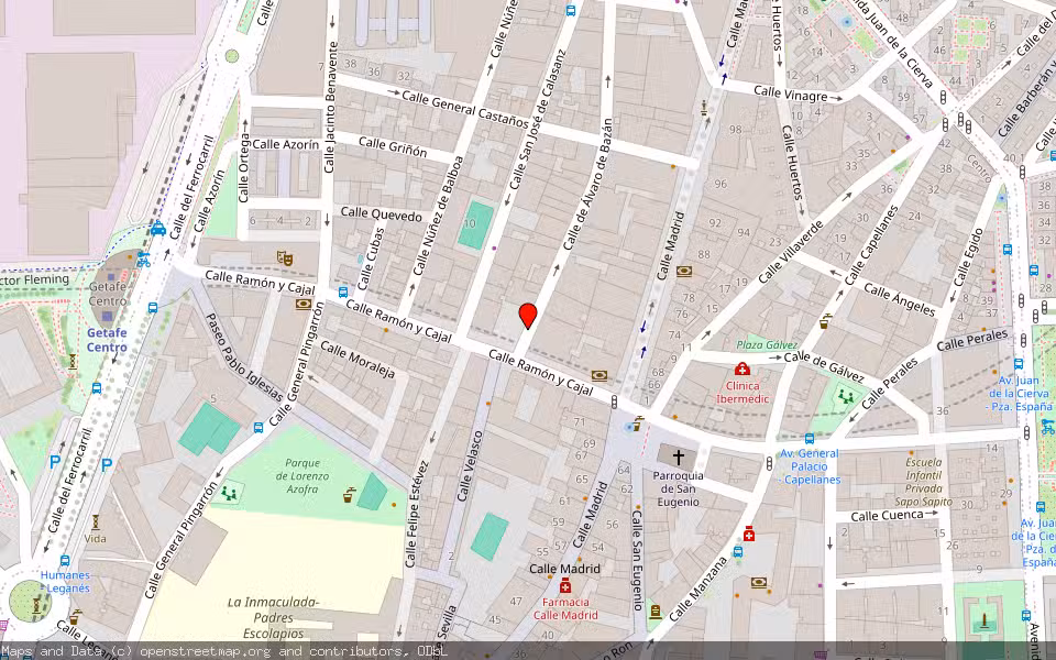 Mapa de Subasta Inmueble (Garaje) en Getafe, Madrid