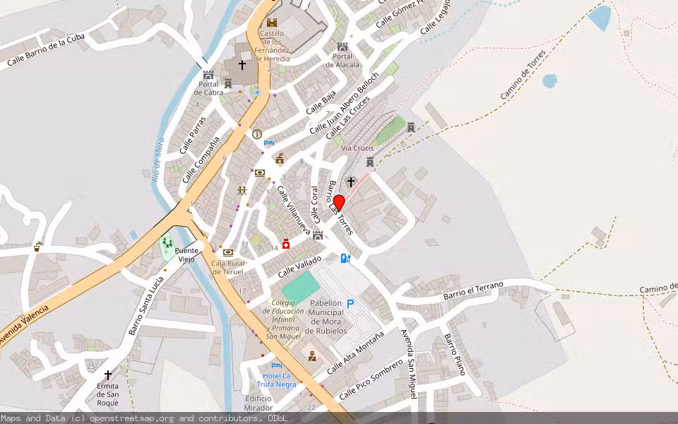 Mapa de Subasta Inmueble (Vivienda) en Mora De Rubielos, Teruel