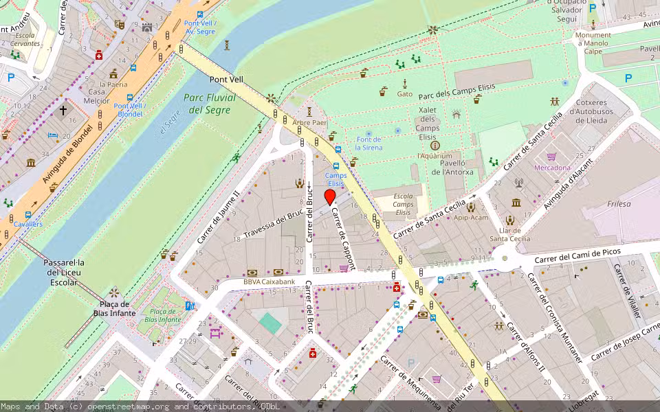 Mapa de Subasta Inmueble (Garaje) en Lleida