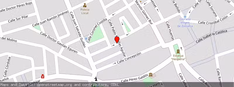 Mapa de Subasta de Inmueble (Garaje) en La Carolina, Jaén 