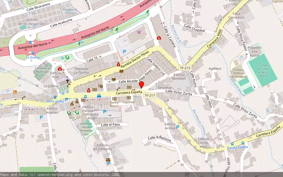 Mapa de Subasta Inmueble (Vivienda) en Santa Úrsula, Santa Cruz de Tenerife