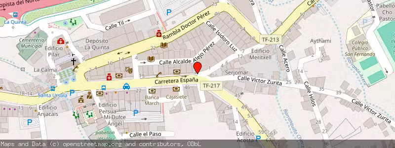 Mapa de Subasta de Inmueble (Vivienda) en Santa Úrsula, Santa Cruz de Tenerife 