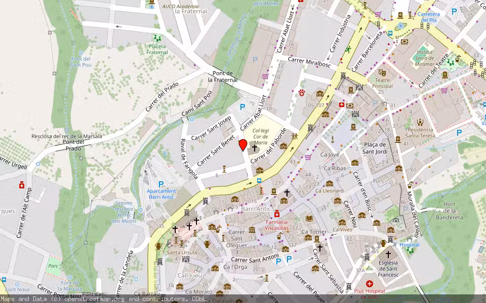 Mapa de Subasta Inmueble (Vivienda) en Valls, Tarragona
