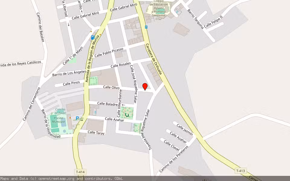 Mapa de Subasta Inmueble (Vivienda) en Abanilla, Murcia