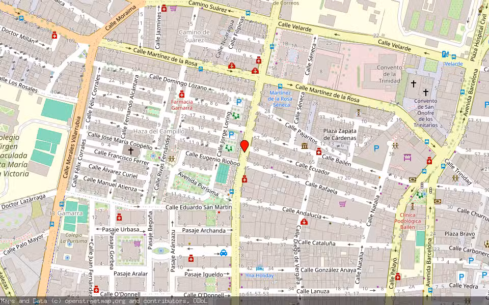 Mapa de Subasta Inmueble (Vivienda) en Malaga, Málaga