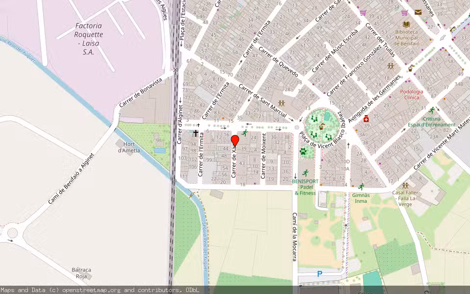 Mapa de Subasta Inmueble (Garaje) en Banifaió, Valencia/València