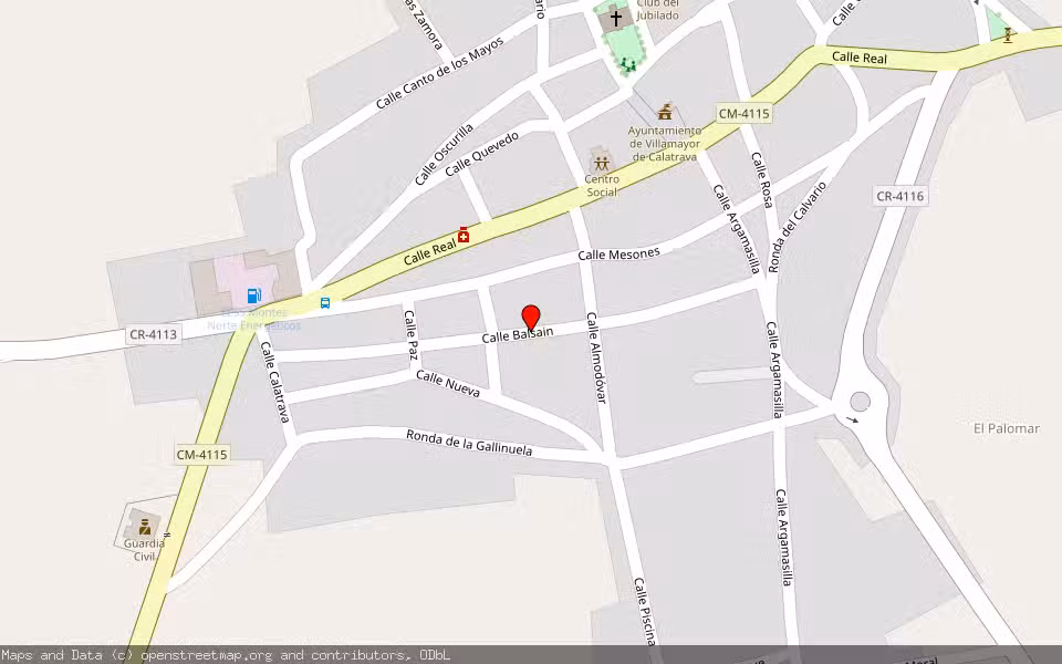 Mapa de Subasta Inmueble (Vivienda) en Villamayor De Calatrava, Ciudad Real