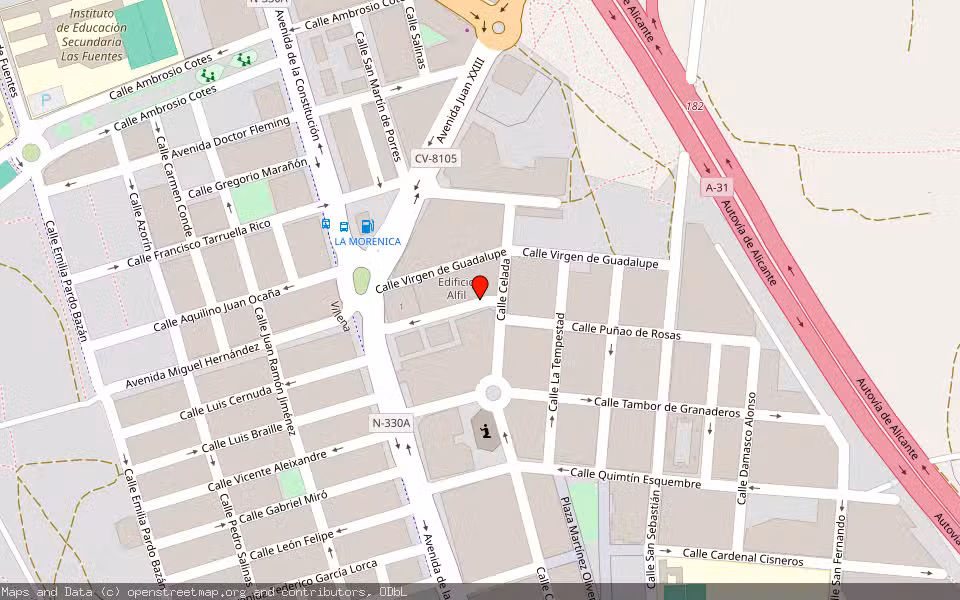 Mapa de Subasta Inmueble (Vivienda) en Villena, Alicante/Alacant